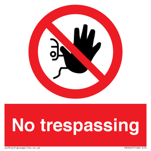 No trespassing